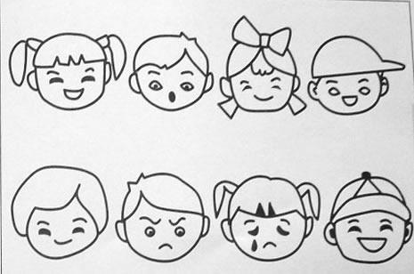 人头简笔画简单又好看，小女孩人头简笔画