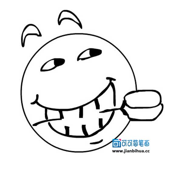 简笔画 表情变脸,小时候画一个圈,里面加几笔,正着看是笑脸,反过来看是