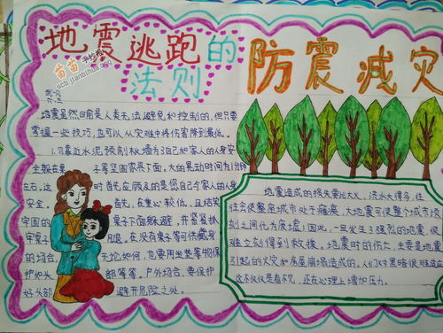 防震手抄报简单又漂亮图片，防震手抄报简单又漂亮 一等奖