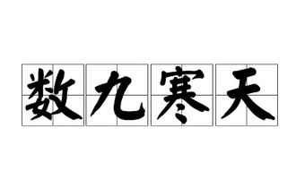 数九寒天的拼音怎么读，数九寒天的解释