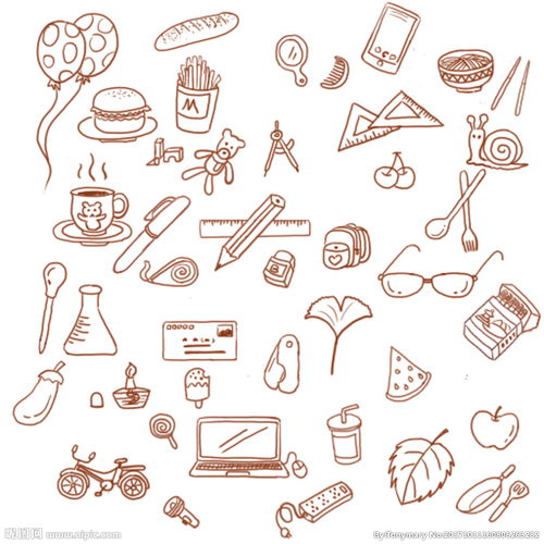 物品简笔画图片大全，圆形的物品简笔画