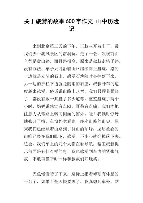 一次什么的旅行作文600字，一次特别的旅行作文600字