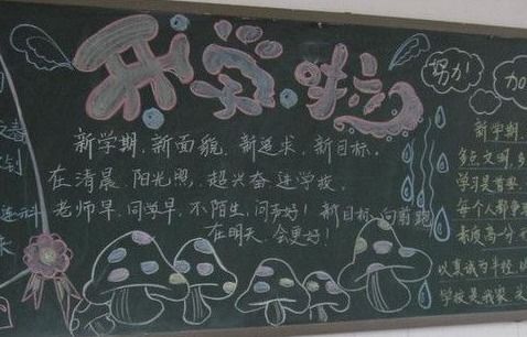开学黑板报设计图案大全，开学黑板报简单又漂亮