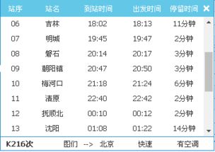 四平到长春火车时刻表四平到长春火车时刻表查询
