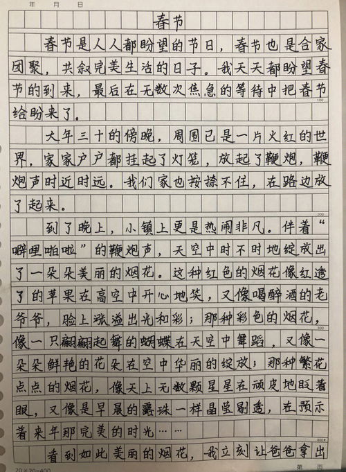 我的寒假作文300字左右