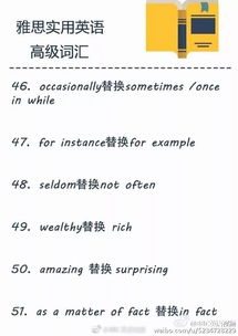 常用的雅思词汇有哪些?