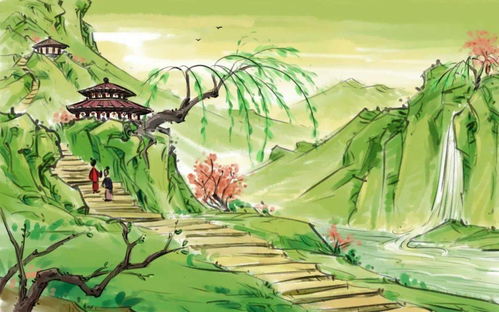 题稚川山水诗带拼音