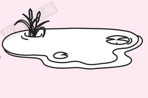 池塘怎么画简笔画，cad池塘怎么画