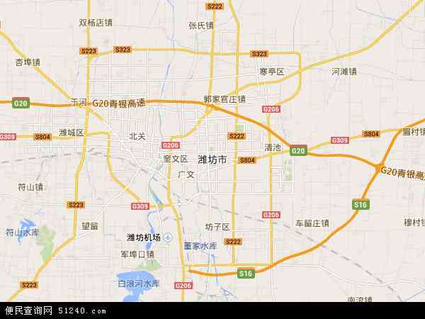 山东潍坊地图全图，山东潍坊地图高清版大图片