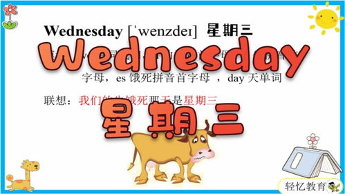 星期四的英语单词怎么读，星期一星期二星期三的英语单词