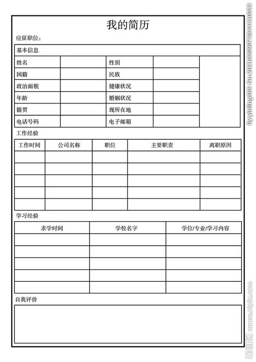 个人简历模板5篇范文