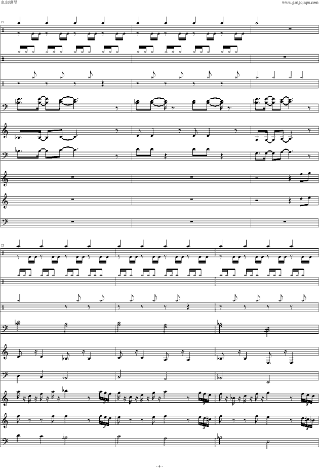 李俊基演的电视剧 一枝梅 里的插曲"宿敌" 的吉他谱