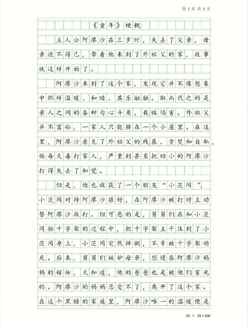 梗概的意思是什么