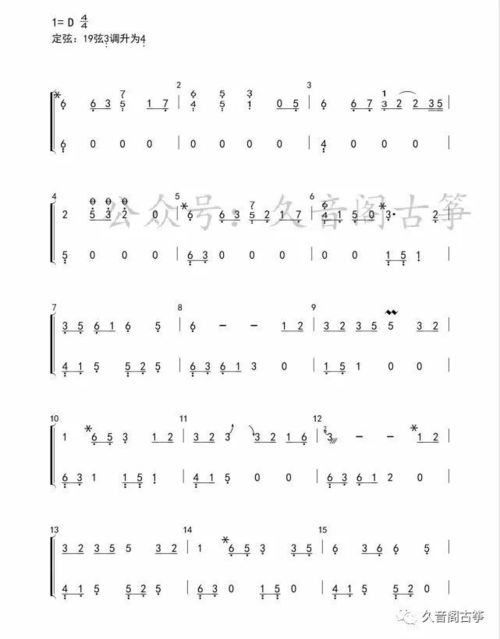 《生日快乐歌》的古筝版,古筝谱!