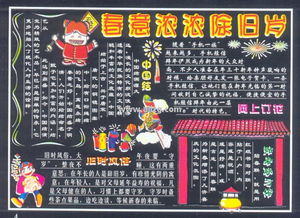 春节黑板报设计图案大全，春节黑板报素材