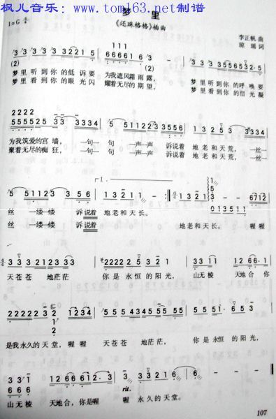 古筝简谱玫瑰少年，古筝简谱怎么看