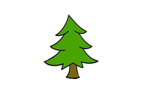 松树怎么画松树简笔画
