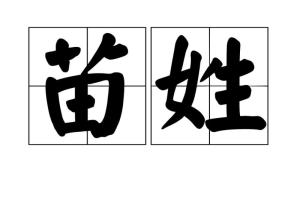 苗姓女孩名字，苗姓是谁的后代