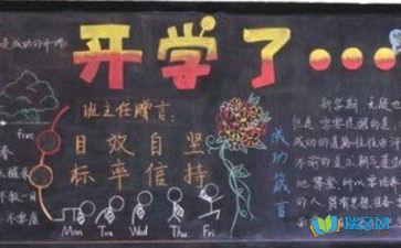 我们开学啦黑板报简单，我们开学啦黑板报设计