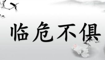 临危不惧的意思，毫不畏惧的意思
