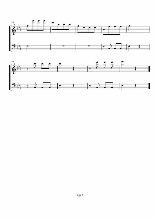 命运交响曲简谱完整版，命运交响曲简谱双手