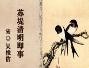 苏堤清明即事的翻译，苏堤清明即事古诗配画