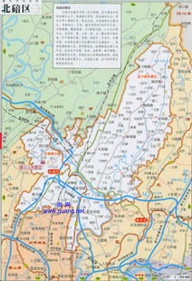 重庆渝北区地图，重庆北碚区地理位置