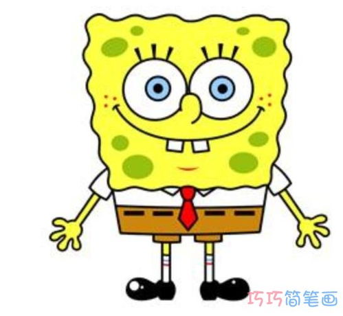 简笔画海绵宝宝怎么画