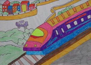 我的家乡画一幅画简单漂亮，我的家乡画一幅画六年级