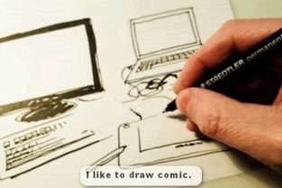 我喜欢画漫画的英文，画漫画的英文怎么读draw