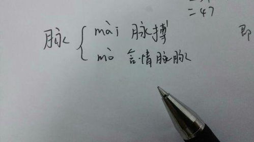 脉的多音字组词和拼音