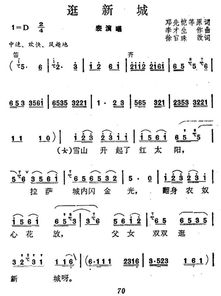 求逛新城杨琴伴奏谱
