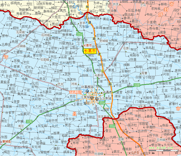 许昌市地图的形状像什么?