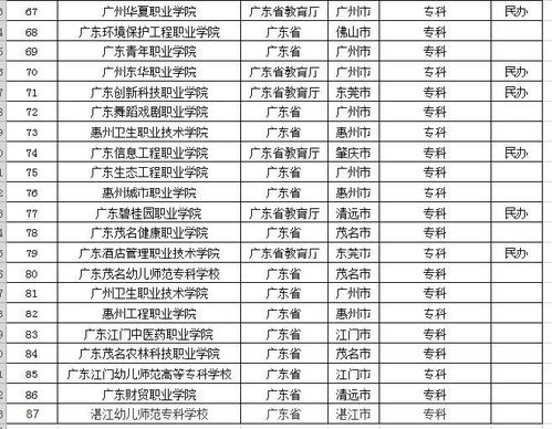 广东十大专科院校排名