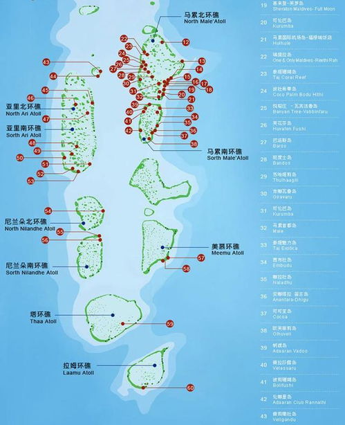 马尔代夫共和国的地图和周边国家的地图