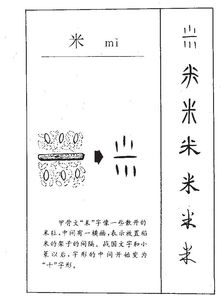 带米的汉字有哪些字体，带米的所有汉字