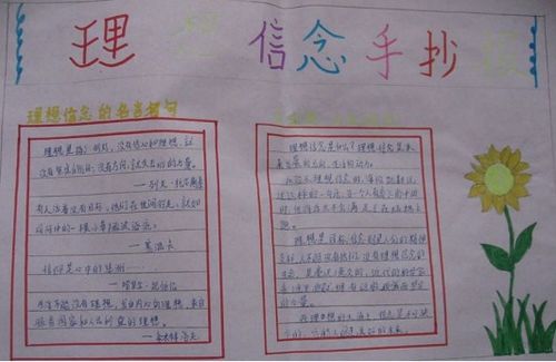 理想信念手抄报模板简单，理想信念手抄报内容 资料