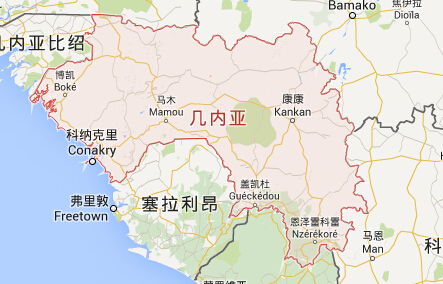 几内亚在地图上哪个位置?，几内亚世界地图位置