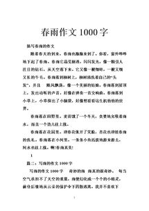 春二年级春雨作文400字