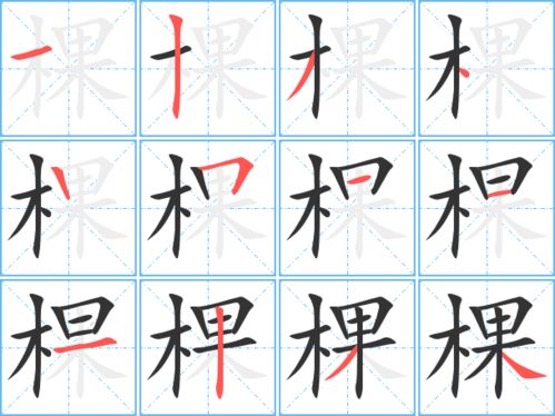 棵的笔顺怎么写?