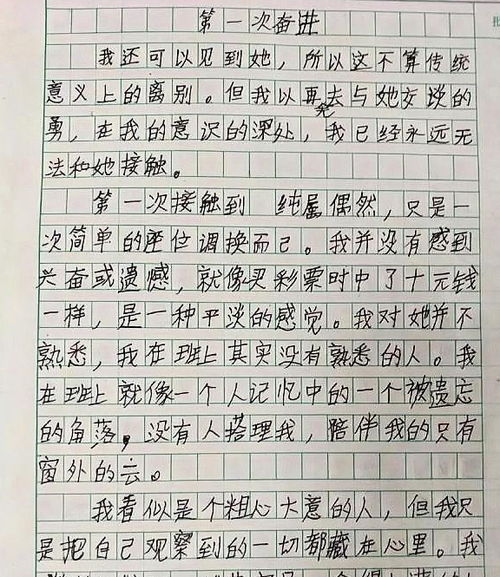 爱情作文300字
