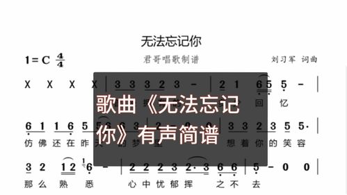 无法忘记你简谱杨美华，无法忘记你简谱视唱