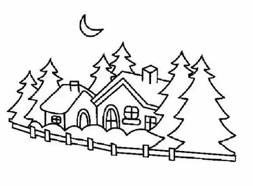 乡村简笔画简单又漂亮，美丽乡村简笔画