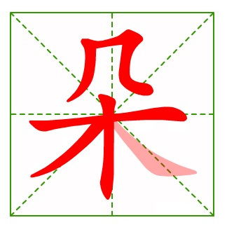 朵的笔顺怎么写