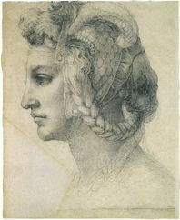 米开朗基罗素描手稿，米开朗基罗素描人体