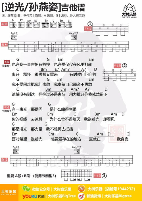 为什么刺眼逆光没有吉他谱?