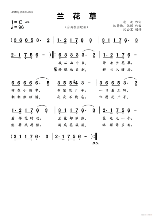 宋亚轩的《兰花草》歌词是什么?