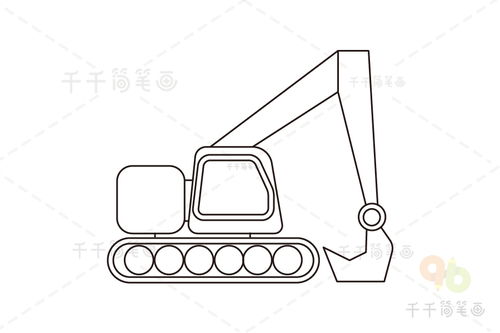 工程车简笔画3-6岁，工程车画画工程车简笔画