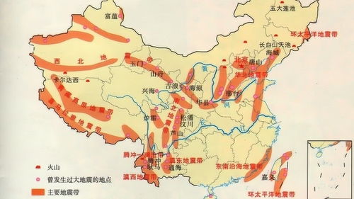 郯城地震断裂带，可可托海地震断裂带