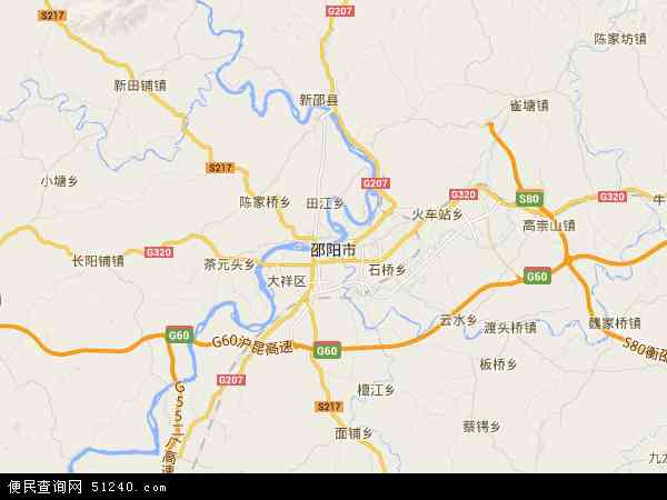 邵阳市地图全图，湖南省邵阳市地图